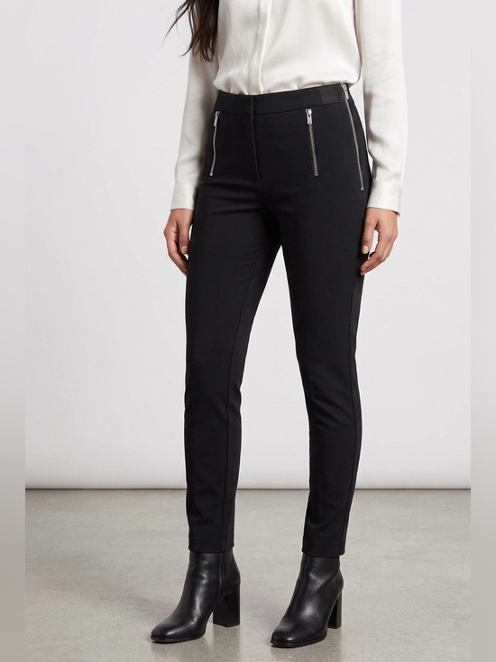 ellos Pants - Ellos Black Skinny Pants with Zipper Detail
